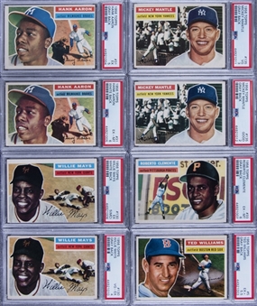 1956 Topps "Super Master" Complete Set (540) Including Gray Backs, White Backs, Team Variations and Checklists